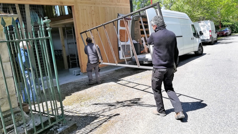 Arrivée des verrières